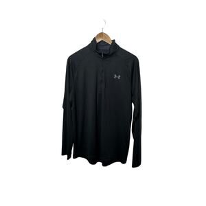 Under Armour Loose Fit Velocity 2.0 Black 1/4 Zip Pullover Shirt Men's Large